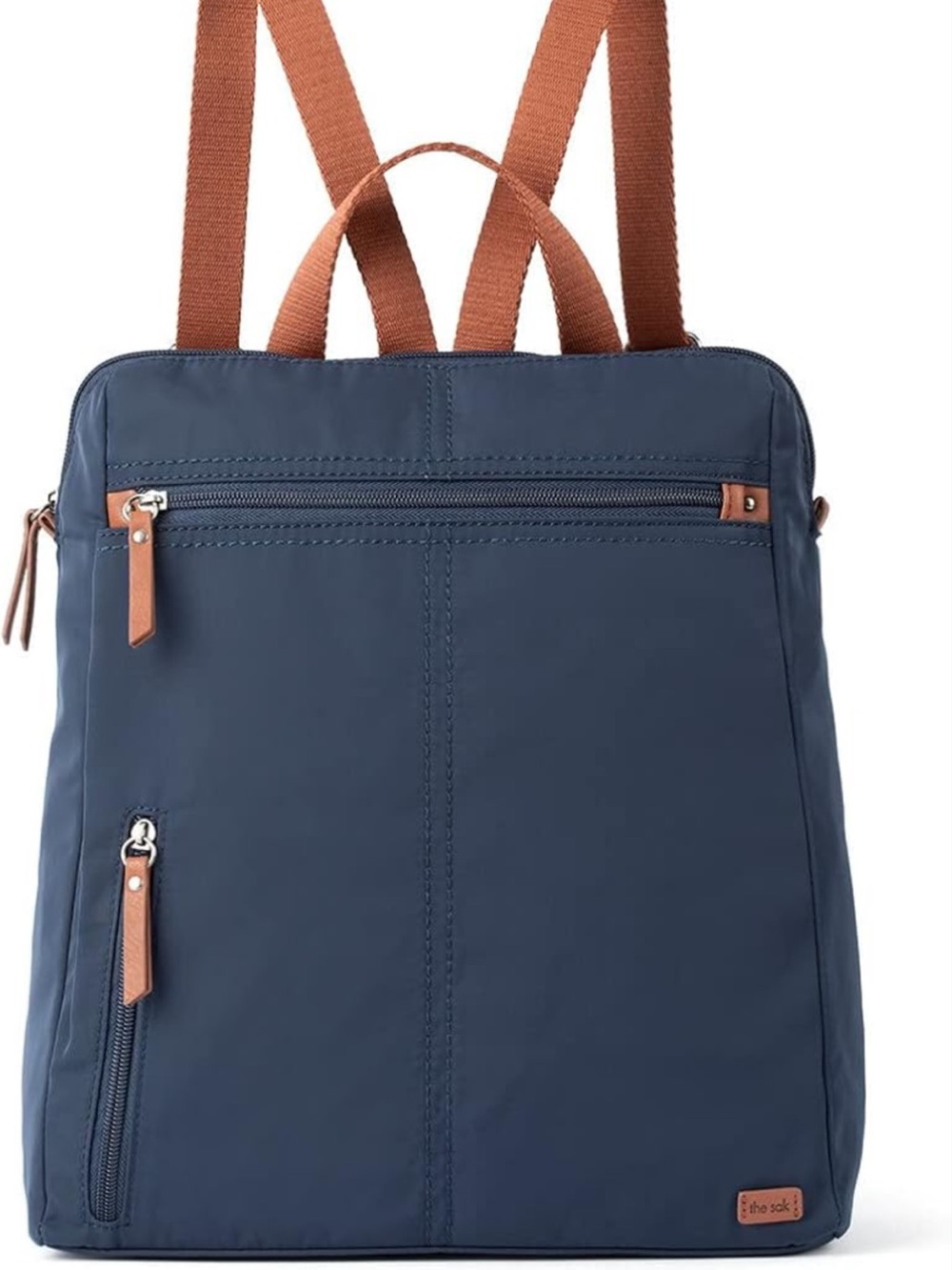 The Sak Sperato Navy Backpack with Brown Trim NWOT